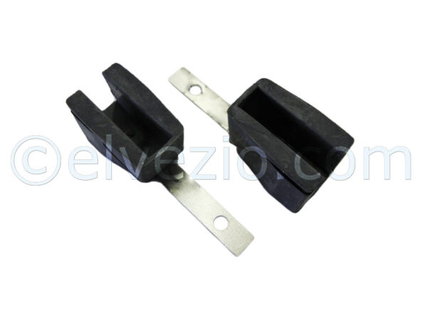 Terminali Superiori Canale Scorrivetro Lato Deflettore per Fiat 124 Spider.