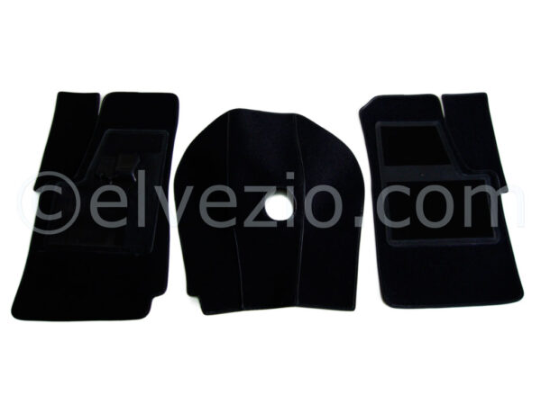 Acrylic Curly Carpet Set With Rubber Mats for Fiat 1200-1500 Spider and 1600 Spider Osca 5 Gears. F0004