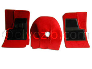 Acrylic Curly Carpet Set With Rubber Mats for Fiat 1200-1500 Spider and 1600 Spider Osca 5 Gears. F0004