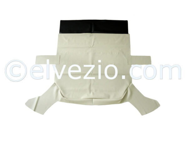 Imperiale In Skai Liscio Alfa Colore Panna Con Fascia Anteriore In Skai Colore Nero per Alfa Romeo Giulia Berlina 1600 Super 1969-70 E Giulia Berlina Nuova Super 1974-78. A0248