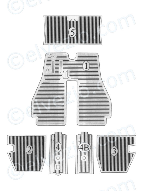 Serie tappeti in gomma (specificare tunnel 4A o 4B) 