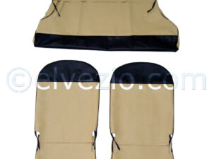 Front And Rear Seats Covers In Vinyl With Bands In Black Vinyl for Autobianchi Bianchina Berlina 1962-64. B1200