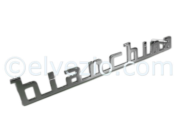 Fregio In Metallo Cromato “Bianchina” per Autobianchi Bianchina Berlina, Trasformabile, Panoramica e Cabriolet.