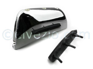 Metal Chromed Rear Bumper Boss With Black Rubber Seal for Autobianchi Bianchina Panoramica.