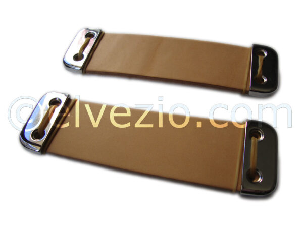 Tiranti Porte In Cuoio Completi Di Piastrine Cromate per Fiat Topolino A-B-C.