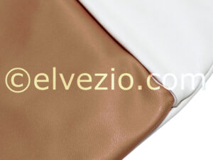 Tappezzeria Sedili Anteriori E Posteriori In Vipla E Lunetta In Vipla Colore Panna per Fiat 500 D. F1121