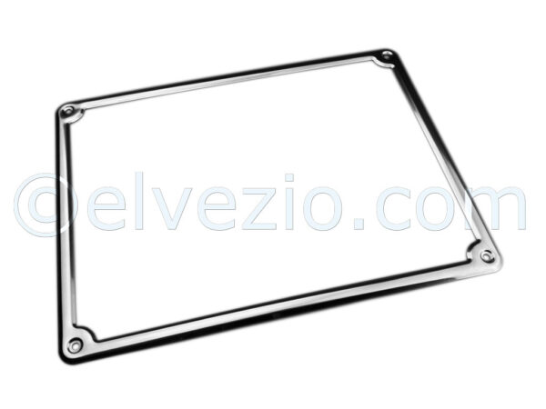 High Quality Chrome Front Plate Frame - Sizes 28 cm x 20,5 cm for Fiat - Lancia - Alfa Romeo - Autobianchi.