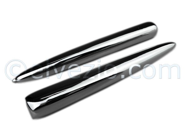 Chromed Metal Mustache For Front Frieze for Fiat 500 N, 500 D and 500 Giardiniera.