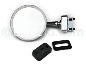 External Round Chromed Mirror for Fiat 500 N, 500 D, 500 F, 500 L, 500 R, 500 Giardiniera, 600, 850 Berlina and Special.