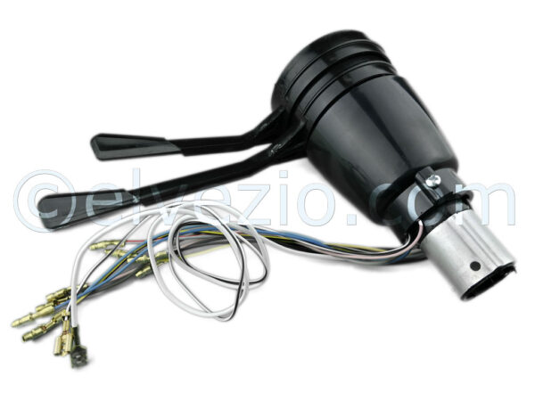 Black Lights Switch with Plastic Levers for Fiat 500 L, 500 R and 500 Giardiniera from 1968.