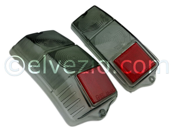 Tail Lights Dark Gray Plastics for Fiat 500 F, 500 L and 500 R.