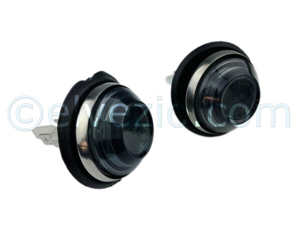 Lucciole Laterali In Plastica Fumè per Fiat 500 N, 500 D, 500 F, 500 L, 500 R, 500 Giardiniera e 600.