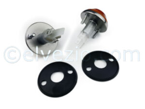 Lucciole Laterali In Plastica Arancione per Fiat 500 N, 500 D, 500 F, 500 L, 500 R, 500 Giardiniera, 600 e 850 Berlina.