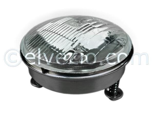 Front Headlight for Fiat 500 N, 500 D, 500 Giardiniera Base D and Autobianchi Bianchina Trasformabile, Berlina Base D, Panoramica Base D and Cabriolet Base D.