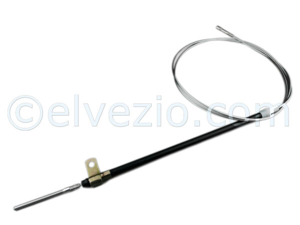 Cavo Frizione per Fiat 500 D, 500 N e Autobianchi Bianchina Trasformabile, Bianchina Cabrio Base D e Bianchina Berlina Base D. Modello fino al 1964. Misura Guaina 330 mm. Misura Cavo 2100 mm. Rif. O.E. 980504