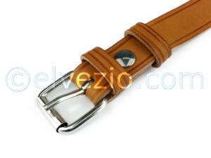 Soft Top Leather Belt for Fiat 500 N, 500 D and Autobianchi Bianchna Trasformabile. Length 1,05 Meters.