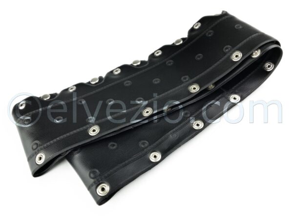 Black Skai Steering Cover for Fiat 500 N, 500 D, 500 F, 500 L, 500 R, 500 Giardiniera and Autobianchi Bianchina Berlina, Trasformabile, Panoramica and Cabriolet.