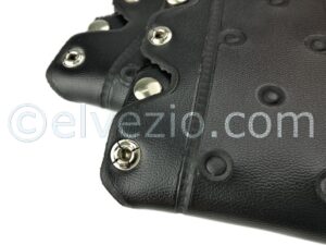 Black Skai Steering Cover for Fiat 500 N, 500 D, 500 F, 500 L, 500 R, 500 Giardiniera and Autobianchi Bianchina Berlina, Trasformabile, Panoramica and Cabriolet.