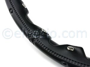 Black Skai Steering Cover for Fiat 500 N, 500 D, 500 F, 500 L, 500 R, 500 Giardiniera and Autobianchi Bianchina Berlina, Trasformabile, Panoramica and Cabriolet.