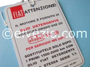 Engine Stickers Set for Fiat 600 and 600 Multipla.