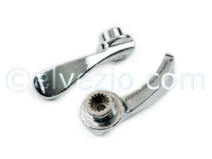 Chrome Metal Door Open Handles for Autobianchi Bianchina Berlina, Cabrio, Panoramica and Trasformabile.