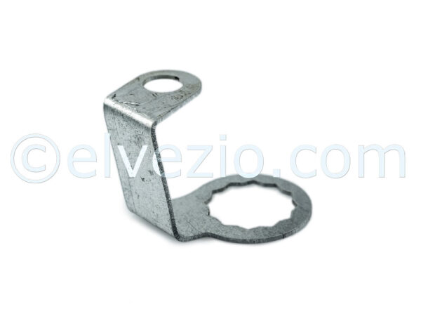 Left Front Brake Hose Fixing Clip (1 pcs) for Fiat 500 N, 500 D, 500 F, 500 L, 500 R, 500 Giardiniera, 600, 600 Multipla and Autobianchi Bianchina Berlina, Trasformabile, Panoramica and Cabriolet. Ref. FRE34