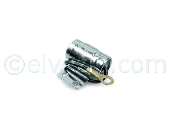 Distributor Condenser Magneti Marelli for Fiat 500 N, 500 D, 500 F, 500 L, 500 R, 500 Giardiniera, 126, 600, 600 Multipla, 128 Berlina and Autobianchi Bianchina Panoramica, Berlina, Trasformabile and Cabriolet.