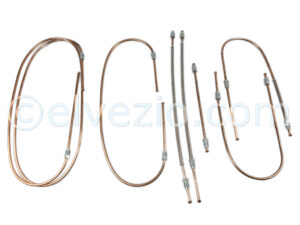 Complete Kit Copper Brake Hoses for Fiat 500 Giardiniera Base F from chassis 299.235.