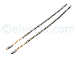 Rear Copper Brake Hoses for Fiat 500 F from chassis 1.799.302, 500 L, 500 R and 500 Giardiniera from 1968.