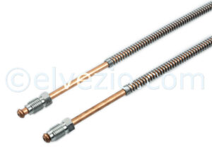 Rear Copper Brake Hoses for Fiat 500 F from chassis 1.799.302, 500 L, 500 R and 500 Giardiniera from 1968.