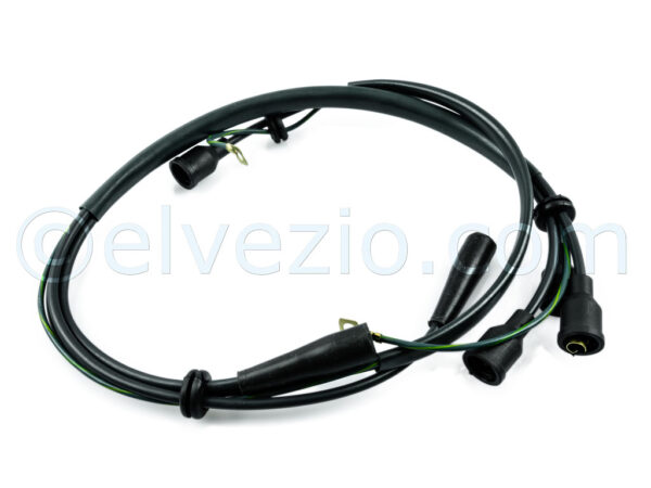 Green Spark Plug Cables - Original Type 5 mm for Fiat 500 N, 500 D and Autobianchi Bianchina Trasformabile, Berlina Base D and Cabriolet Base D.