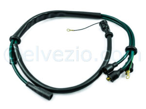 Green Spark Plug Cables - Coil Left Side for Fiat 500 N, 500 D, 500 F and Autobianchi Bianchina Berlina, Trasformabile and Cabriolet.