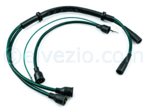 Green Spark Plug Cables - Coil Right Side for Fiat 500 F, 500 L, 500 R and Autobianchi Bianchina Berlina and Cabriolet.