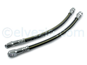 Front Flexible Brake Hoses for Fiat 500 N, 500 D, 500 Giardiniera until 1968, 500 F until chassis 1.799.301 and Autobianchi Bianchina Trasformabile, Panoramica, Berlina and Cabriolet. Ref. O.E. 4029189