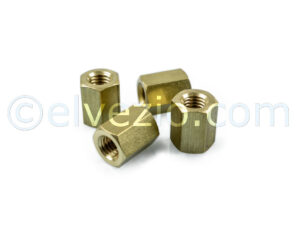 Bronze Nuts Fixing Muffler Studs for Fiat 500 N, 500 D, 500 F, 500 L, 500 R and Autobianchi Bianchina Berlina, Trasformabile and Cabriolet.