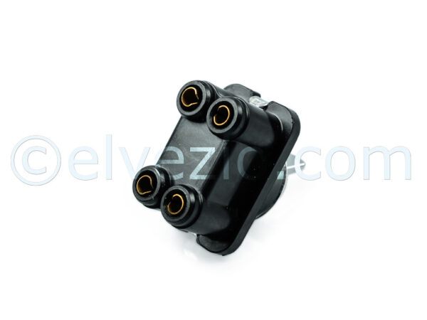 Windscreen Wipers Switch 4 Contacts With Rounded Connectors for Fiat 500 N and 500 D.