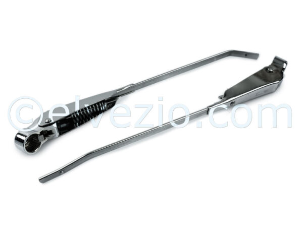 Chromed Wiper Arms Set - Large Bayonet Fitting for Fiat 500 L, 500 R, 500 F and 500 Giardiniera from 1968.