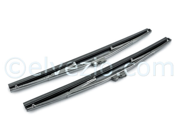 Windscreen Wipers Chromed Brushes - Small Spoon Fitting for Fiat 500 N until 1959, Fiat 600 and 600 Multipla until 1959, Fiat 1100 - 103 all models and Autobianchi Bianchina Trasformabile 1st Series.