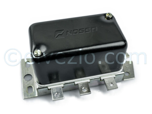Mechanical Voltage Regulator for Fiat 500 D, 500 D, 500 L, 500 R, 500 Giardiniera 600 from 1960, 600 Multipla from 1960, 126 until 1978, 1100 D-R-Special and Autobianchi Bianchina Trasformabile Base D, Berlina, Panoramica and Cabriolet.