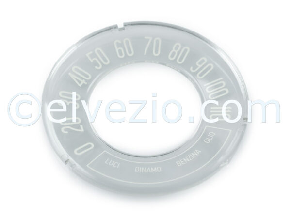 Speedometer Curve Glass 110 Km/h for Fiat 500 N, 500 D Until 1963 And 500 Giardiniera Base D Until 1963.