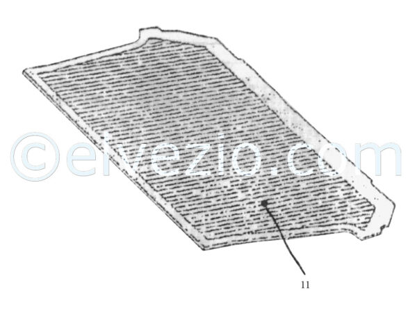 Trunk Base Rubber Mat #11 for Fiat Belvedere Lamiera.