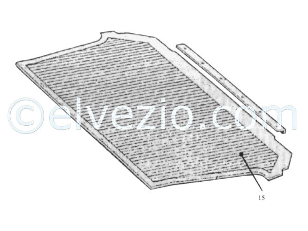 Tappeto 15 Base Cofano Posteriore per Fiat Giardiniera Legno.