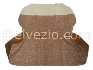 Tappezzeria Sedili Anteriori E Posteriori In Tessuto Zebrato Con Lunetta Dritta In Vipla Colore Panna per Fiat 600 D. F1108