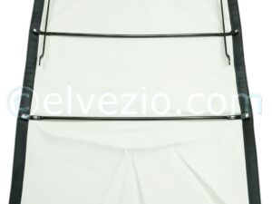 Soft Top In Black PVC And Frame for Fiat 500 Giardiniera Base F.
