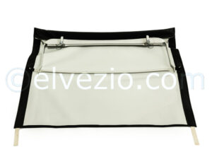 Soft Top In Black PVC And Frame - Short Model for Fiat 500 N and 500 D.