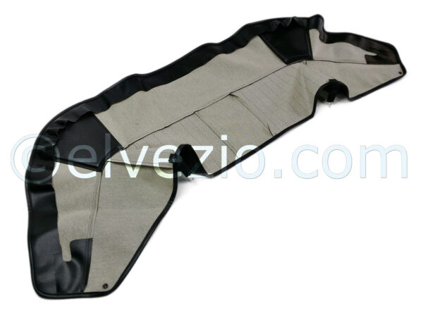 Folding Top Cover In Electro-Welved Black Skai for Fiat 124 Spider 1400 cc.