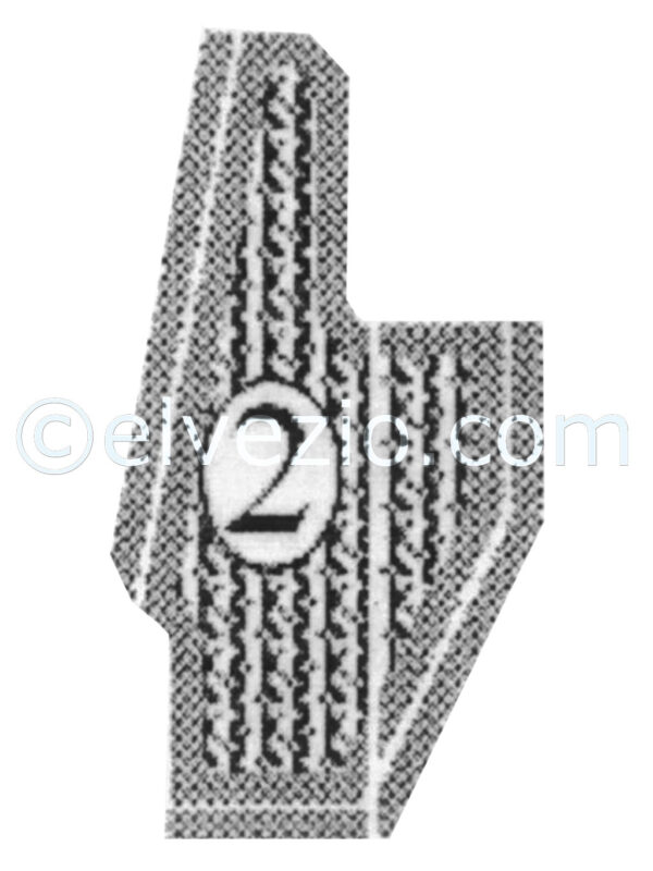 Tappeto 2 Passaruota Sinistro per Lancia Flaminia Berlina e Flaminia Coupé Pininfarina.