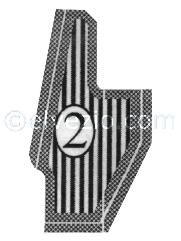 Tappeto 2 Passaruota Sinistro per Lancia Flaminia GT, Flaminia GTL Touring, Flaminia Convertibile Touring, Flaminia Sport Zagato e Flaminia Super Sport Zagato.