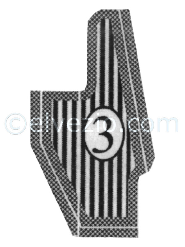 Tappeto 3 Passaruota Destro per Lancia Flaminia GT Touring, Flaminia GTL Touring, Flaminia Convertibile Touring, Flaminia Sport Zagato e Flaminia Super Sport Zagato.