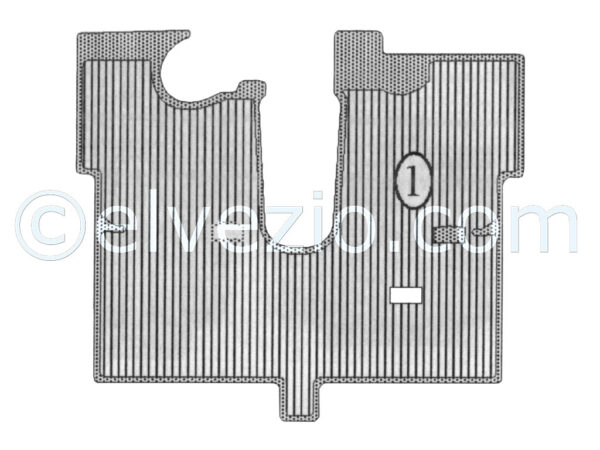 Tappeto 1 Zona Anteriore per Lancia Flavia Coupé Pininfarina 1500-1800.